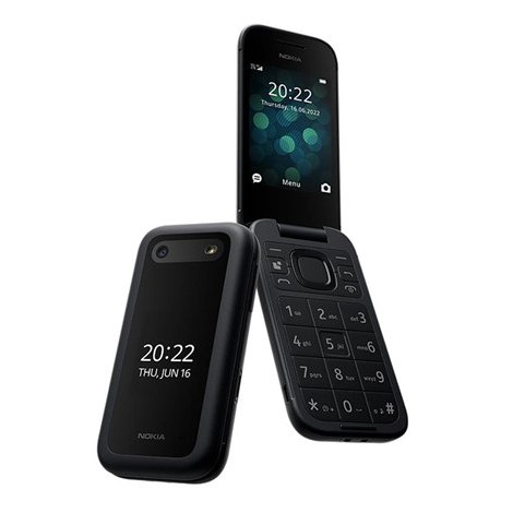 Nokia | 2660 Flip | Black | 2.8 "" | TFT LCD | 240 x 320 | Unisoc | 0.128 GB | Dual SIM | Nano-SIM | Yes | Main camera 0.3 MP |